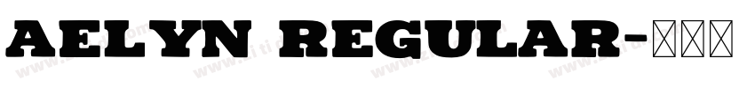 aelyn regular字体转换